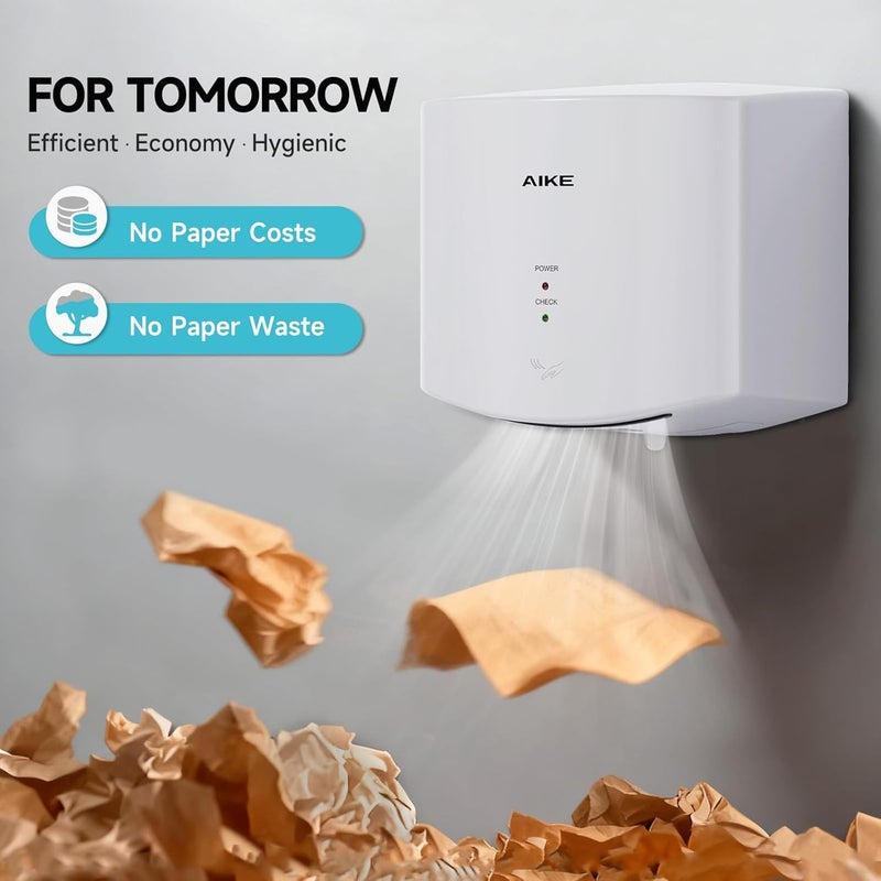 AIKE مجفف يدوي مدمج هوائي 110 فولت 1400 واط أبيض (مع قابس 2 دبوس) نموذج AK2630S - Image 3